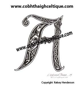 "A" Celtic Heron