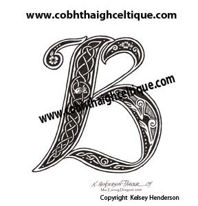 "B" Celtic Cat & Mouse