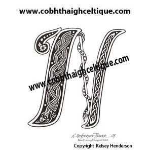 "N" Celtic Snake