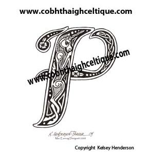 "P" Celtic Unicorn